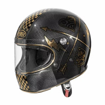 Casco Trophy Carbon — Talla S, Adulto, Integral, Negro brillo
